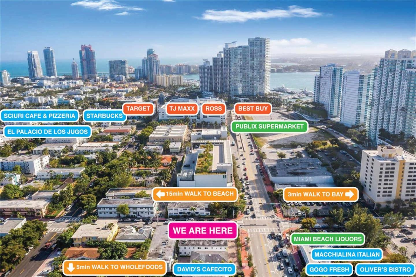 South Beach 2 Bedroom Family & Pet Friendly Apartment With Balcony & Free Parking Μαϊάμι Μπιτς Εξωτερικό φωτογραφία